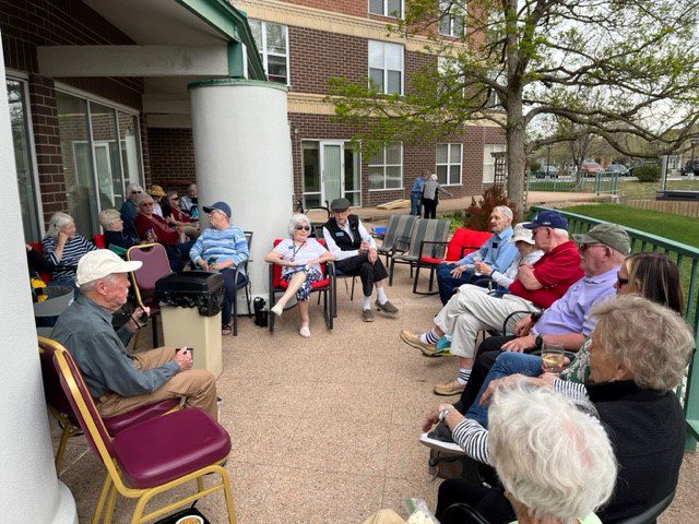 68 - people on the back patio people on the back patio